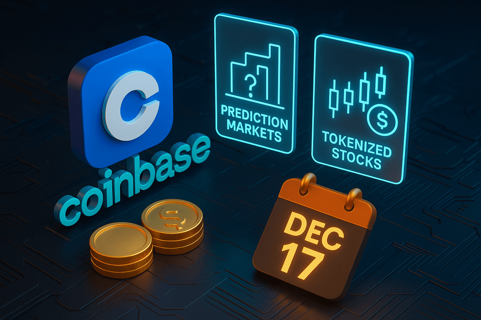 Coinbase Prepares to Launch Prediction Markets and Tokenized Stocks on Dec. 17