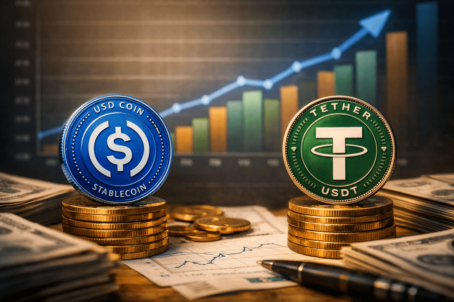 USDC Growth Surpasses USDT for Second Year Amid Rising Demand for Regulated Stablecoins