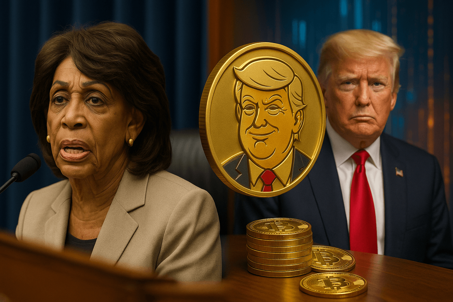 Waters Bill Targets ‘Crypto Corruption’ Hours Before Trump’s Memecoin Gala
