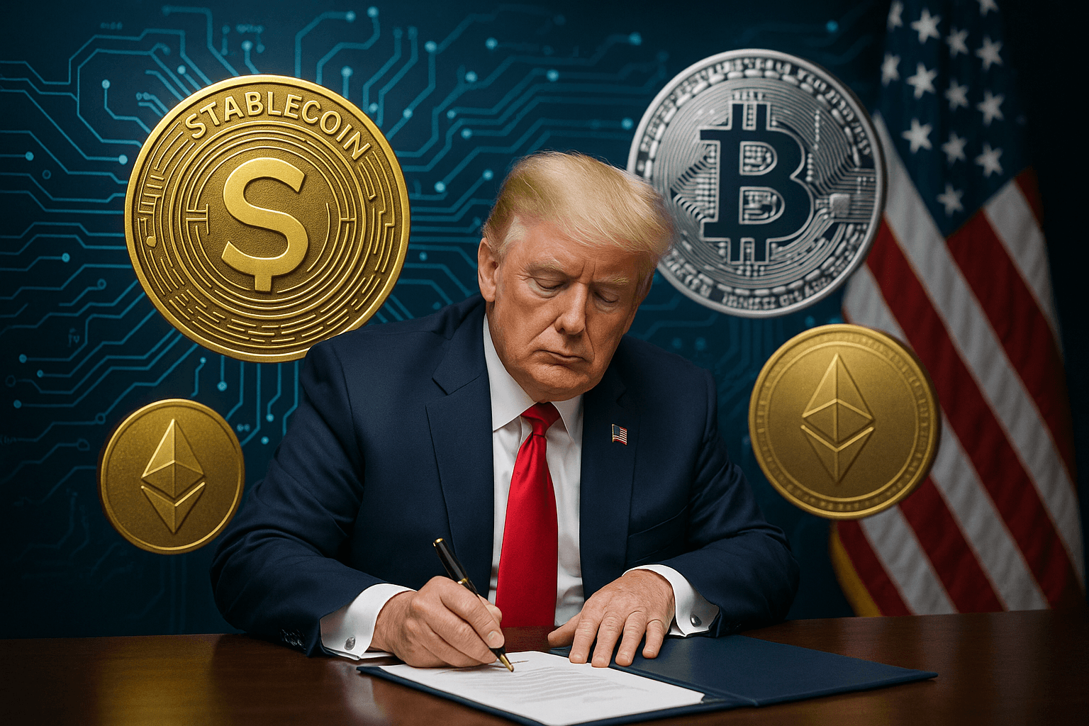 Trump Signs GENIUS Act Into Law, Ushering a New Era for Stablecoins and U.S. Crypto Leadership