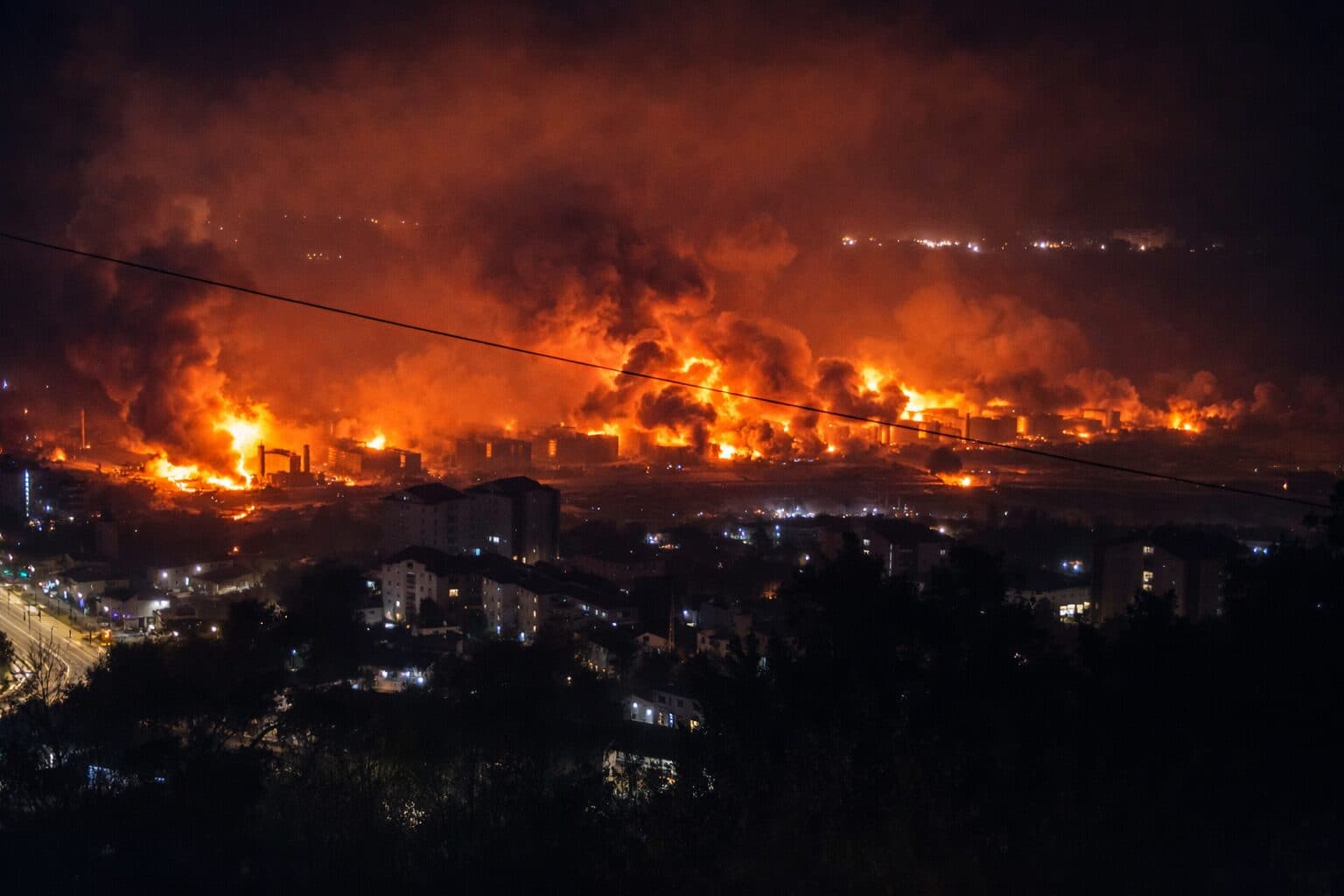 Ukrainian Drone Strike Triggers Major Fire at Tuapse Oil Refinery in Russia Black Sea Port
