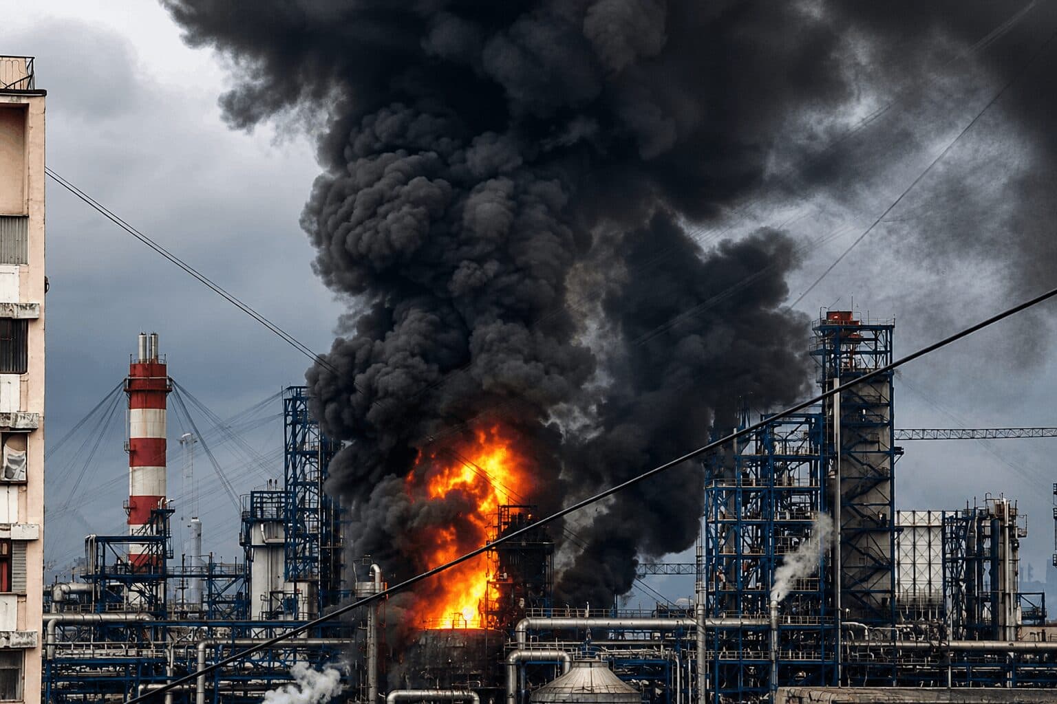 Ukrainian Drone Strikes Hit Moscow Refinery and Krasnodar Oil Depot