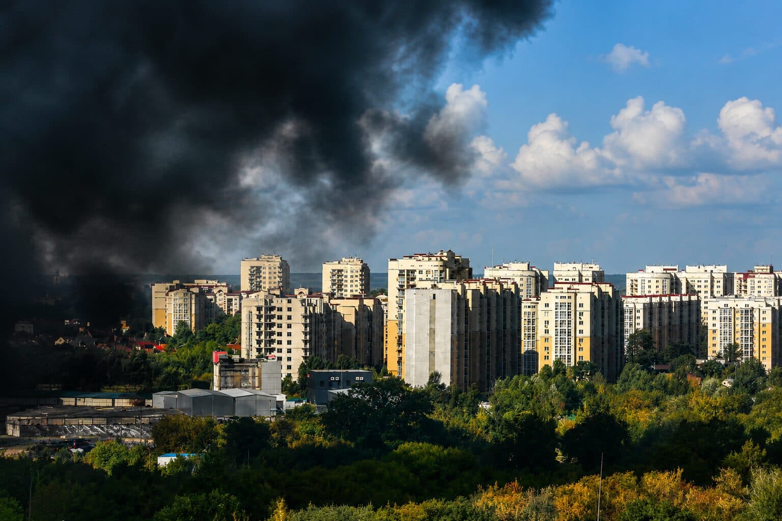 37 Killed After Russian Drone Strike Triggers Warehouse Detonation Near Kyiv