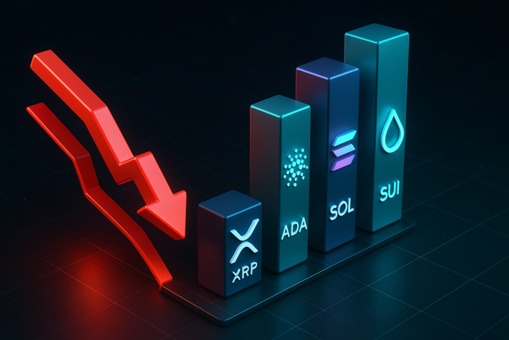 XRP Sees Sharp Inflow Crash as ADA, SOL, and SUI Gain Momentum