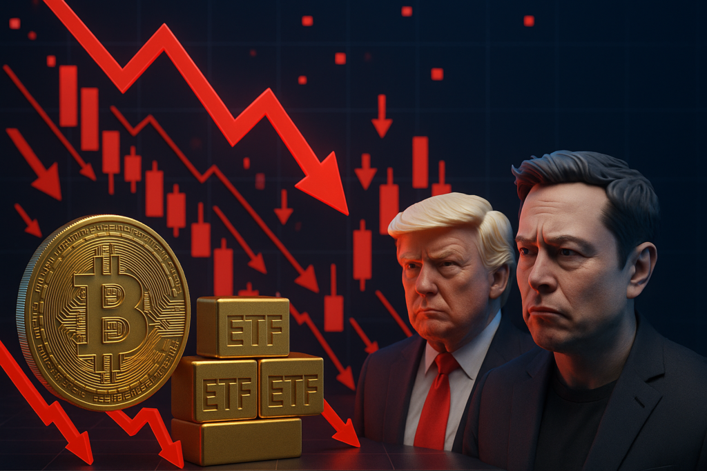 Bitcoin ETFs See $278M in Outflows as Trump–Musk Feud Spurs Market Fear