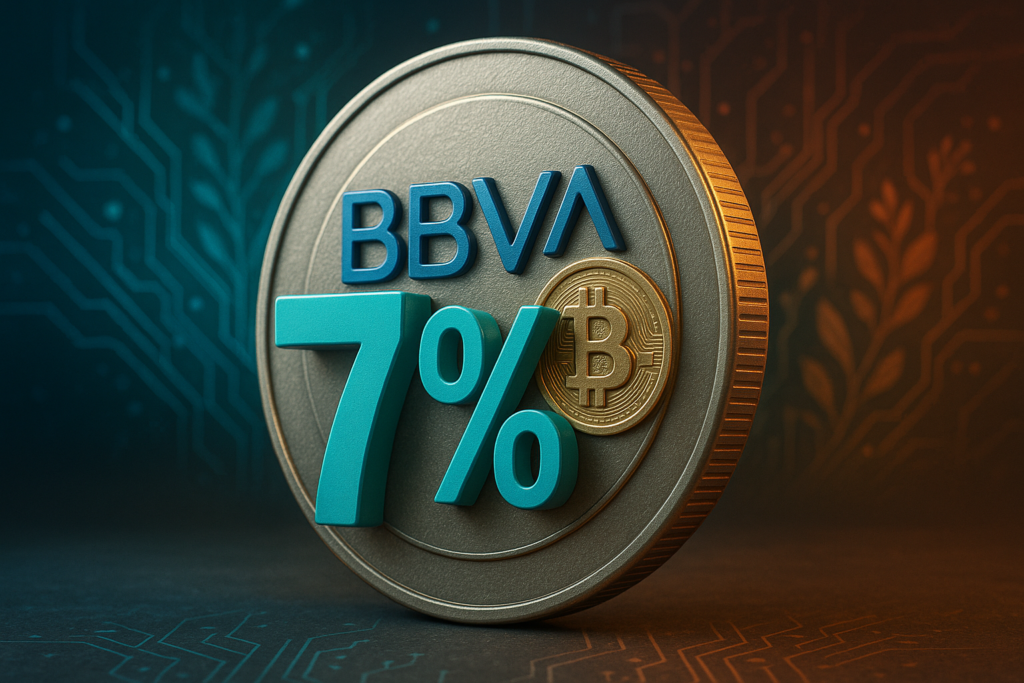BBVA Recommends 7% Crypto Allocation to Affluent Clients as Regulatory Green Light Boosts Adoption