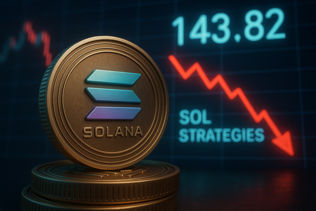 SOL Drops Below $144 Despite Sol Strategies’ Nasdaq Push