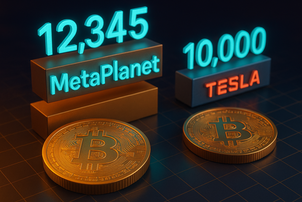 Metaplanet Surpasses Tesla with 12,345 Bitcoin in Holdings After $133M Buy