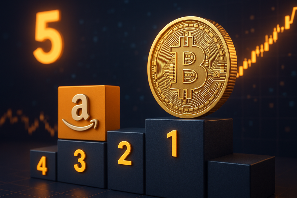 Bitcoin Surpasses Amazon’s Market Cap to Become World’s 5th Largest Asset