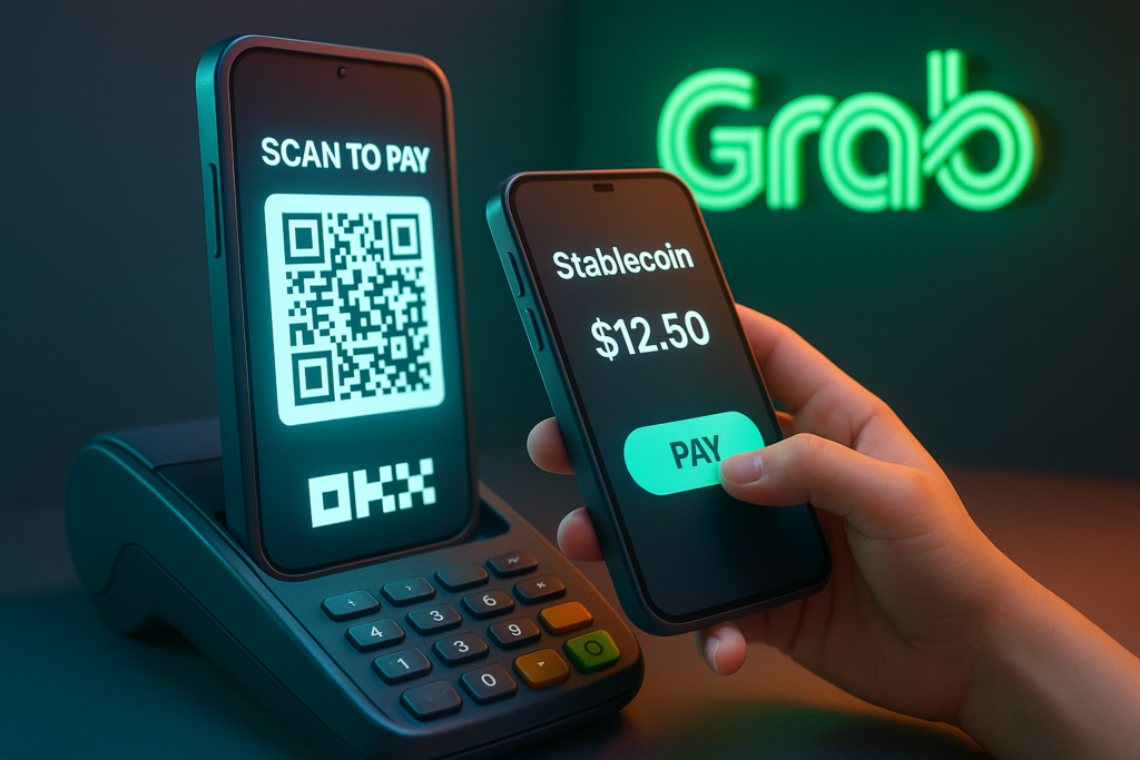 OKX SG Launches Stablecoin Scan-to-Pay Service With Grab in Singapore