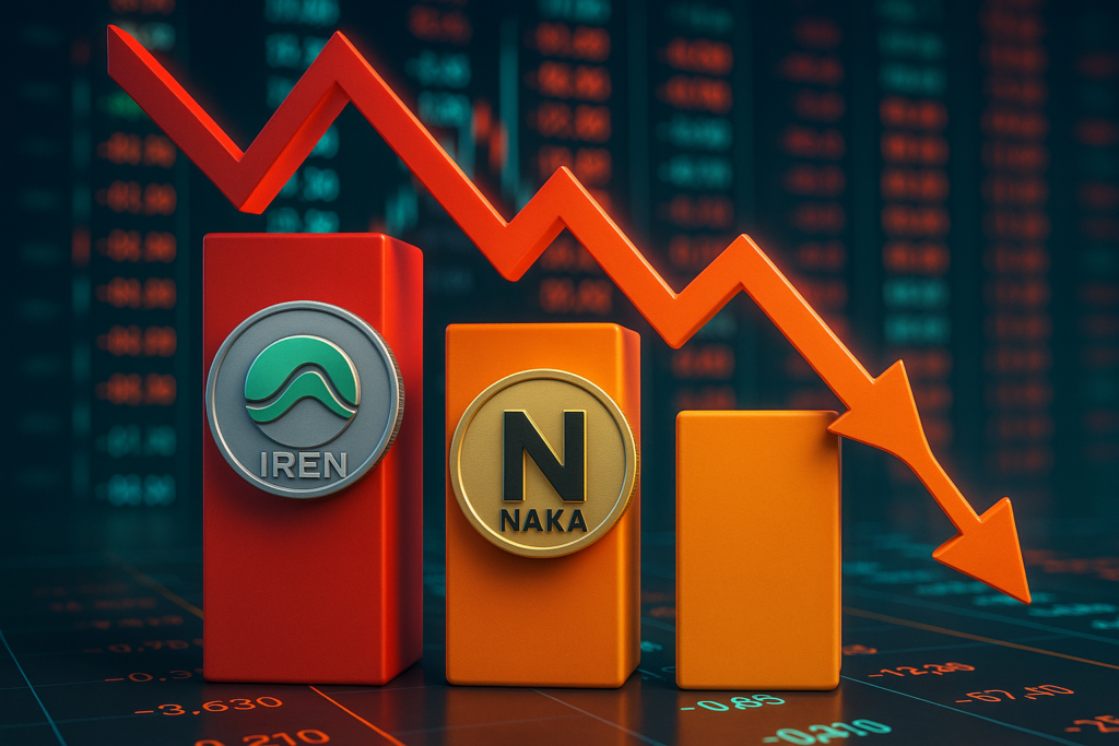 Crypto Stocks IREN and NAKA Slide After Convertible Note Announcements
