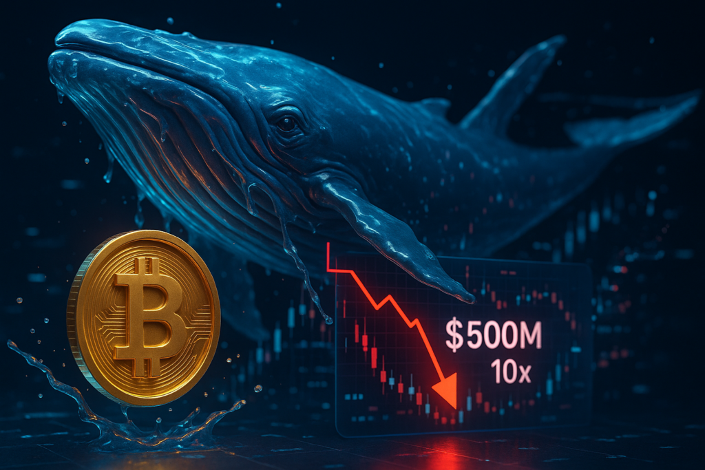 Mysterious Hyperliquid Whale Doubles Down with Nearly $500 Million Bitcoin Short at 10x Leverage
