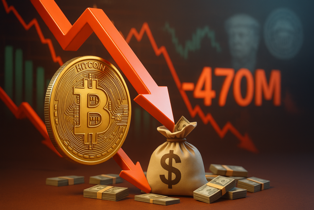 Bitcoin ETFs See $470 Million in Outflows as Fed Cuts Rates and Trump Talks Trade