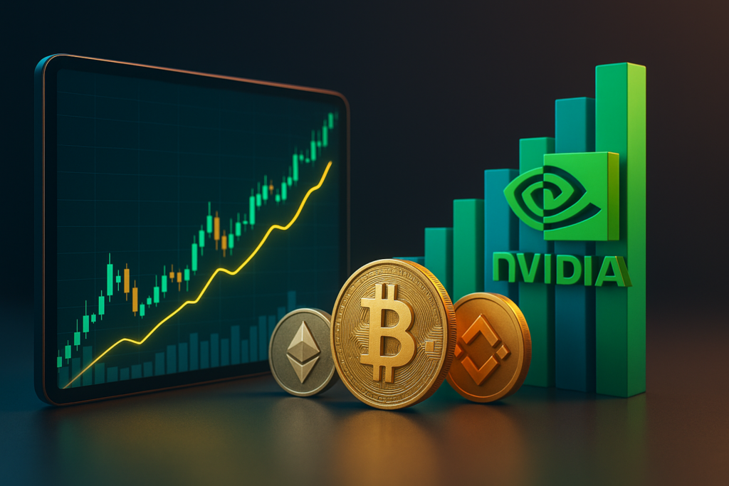 Crypto Markets and Tech Stocks Jump as Nvidia Posts Record Q3 Results