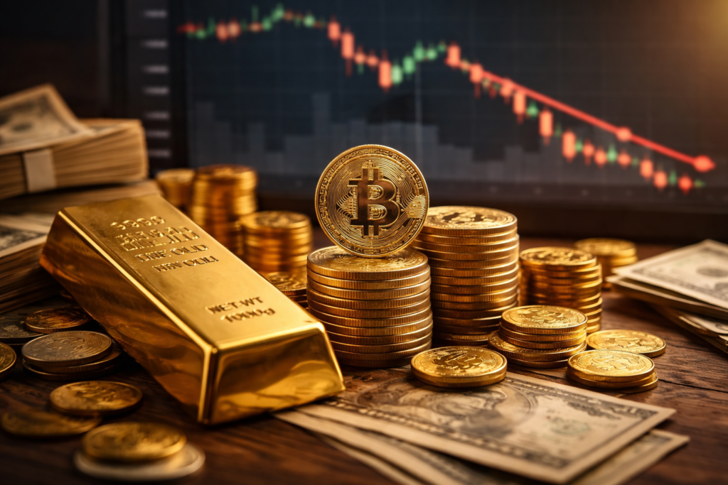 Stablecoin Market Decline Signals Shift Toward Gold Over Bitcoin