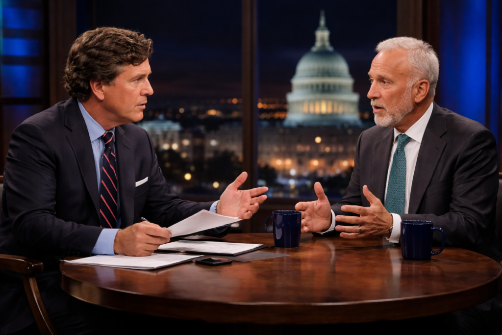 Tucker Carlson Questions Peter Schiff on Bitcoin as a Global Reserve Asset