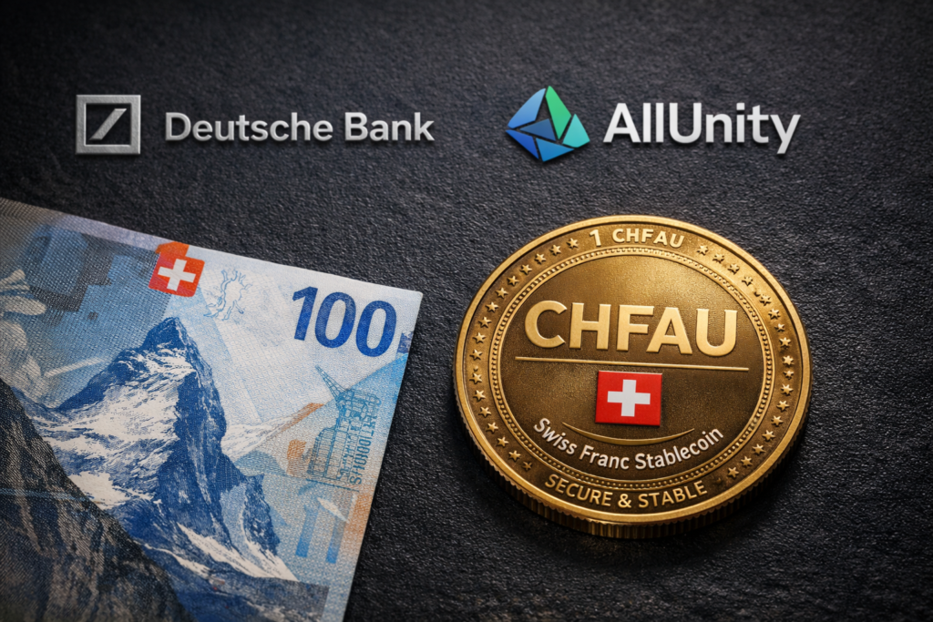 Deutsche Bank Backed AllUnity Launches MiCA Compliant Swiss Franc Stablecoin CHFAU